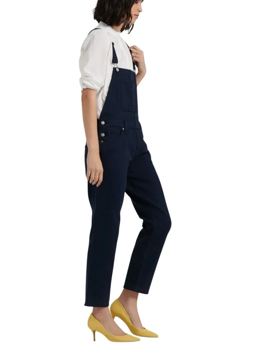Lucky Brand Boyfriend Overall Dark Denim Size X-Small